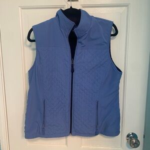 Karen Scott Blue Quilted Vest
